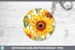 GorgeousWatercolor Flowers Keychain design.
