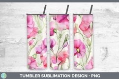 GorgeousWatercolor Flowers Tumbler design.