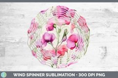GorgeousWatercolor Flowers Wind Spinner design.