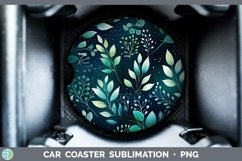 GorgeousWatercolor Flowers Car Coaster design.