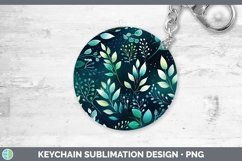 GorgeousWatercolor Flowers Keychain design.