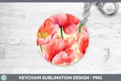 GorgeousWatercolor Flowers Keychain design.