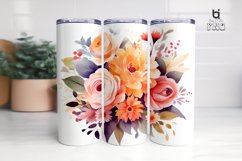Watercolor Flowers Tumbler Sublimation Bundle Product Image 11