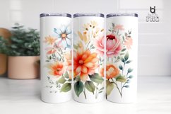 Watercolor Flowers Tumbler Sublimation Bundle Product Image 13