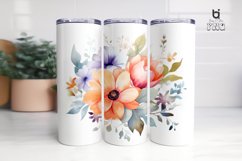 Watercolor Flowers Tumbler Sublimation Bundle Product Image 15