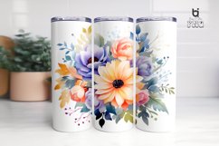 Watercolor Flowers Tumbler Sublimation Bundle Product Image 3