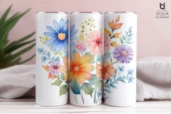 Watercolor Flowers Tumbler Sublimation Bundle Product Image 6