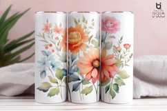 Watercolor Flowers Tumbler Sublimation Bundle Product Image 8
