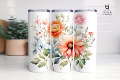 Watercolor Flowers Tumbler Sublimation Bundle Product Image 9