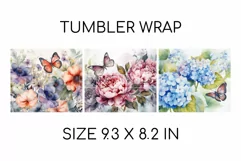 Watercolor Flowers Tumbler Sublimation Summer Tumbler Wrap
