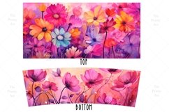 Boho Tumbler Wrap, 40 oz tumbler wrap, Watercolor Flower Tumbler Wrap, Watercolor Flower Png