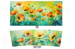 Boho Tumbler Wrap, 40 oz tumbler wrap, Watercolor Flower Tumbler Wrap, Watercolor Flower Png