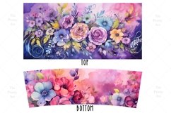 Boho Tumbler Wrap, 40 oz tumbler wrap, Watercolor Flower Tumbler Wrap, Watercolor Flower Png