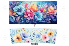 Boho Tumbler Wrap, 40 oz tumbler wrap, Watercolor Flower Tumbler Wrap, Watercolor Flower Png