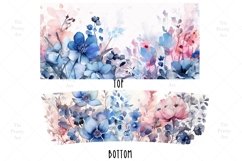 Watercolor Flowers Tumbler Wrap, 40 oz tumbler wrap, Watercolor Flowers Tumbler Wrap, Flowers Png