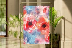 Watercolor Flowers Seamless Digital Paper Bundle Product Image 5