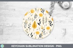 GorgeousWatercolor Flowers Keychain design.