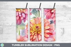 GorgeousWatercolor Flowers Tumbler design.