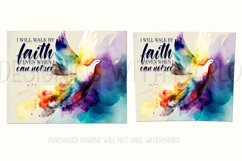 I will Walk by Faith Even when I Can Not See Dove Tumbler Product Image 2