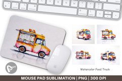 Mouse Pad Watercolor Food Truck Product Image 1