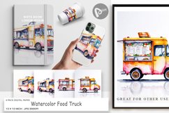 Digital Paper Watercolor Food Truck Product Image 1