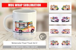 Mug Wrap Design Watercolor Food Truck Product Image 1