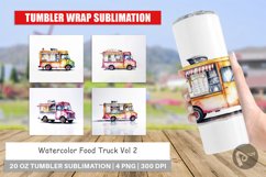 Tumbler Wrap Watercolor Food Truck Product Image 1