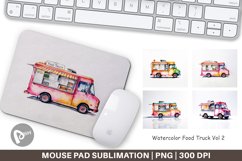 Mouse Pad Watercolor Food Truck Product Image 1