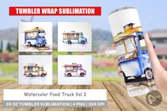 Tumbler Wrap Watercolor Food Truck Product Image 1