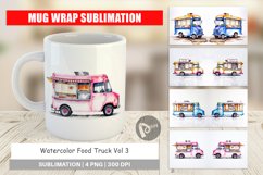 Mug Wrap Design Watercolor Food Truck Product Image 1