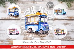 Wind Spinner Watercolor Food Truck Product Image 1