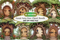 Fairy Door,Fairy House,Fantasy Clipart,Fantasy Door,Forest Fairy,Watercolor Clipart,Watercolor Fairy,Watercolor Fantasy,Moon Door,Watercolor House,Forest Magic,Clipart Bundle,Printable Art,Watercolor Painting,