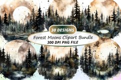 Watercolor Clipart,Commercial Use,Clipart Bundle,Digital Elements,Landscape Clipart,Watercolor Moon,Watercolor Forest,Moon,Forest,Scrapbooking,Sublimation,Forest Moon Clipart,Moon Clipart,Forest Clipart,Mystical Clipart,Fantasy Clipart,Night Clipart,Night