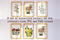 Watercolor forest poster