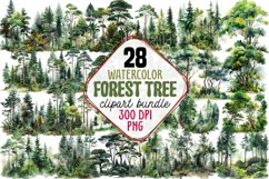 Watercolor Tree, Forest Tree Clipart, Forest Tree collection, cute  Forest Tree, Watercolor Forest Tree,Forest Tree