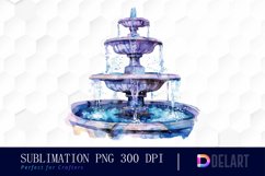 Fountain Watercolor Clipart Product Image 1