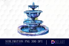 Fountain Watercolor Clipart Product Image 1