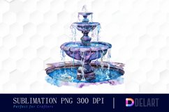 Fountain Watercolor Clipart Product Image 1