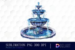 Fountain Watercolor Clipart Product Image 1