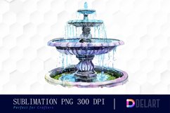 Fountain Watercolor Clipart Product Image 1