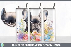 GorgeousWild Flowers French Bulldogs Tumbler design.