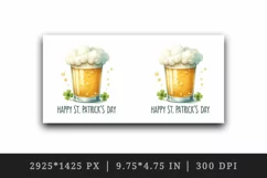 Watercolor frothy pint of beer clover luck Happy St Patrick Day quote print 20 oz tumbler skinny mug wrap clipart t-shirt sublimation printable design