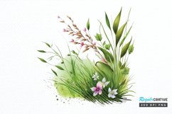Watercolor Grass Spring Floral PNG Clipart Product Image 1