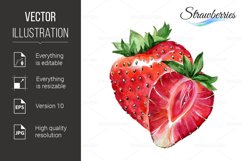 Watercolor strawberries Product Image 1