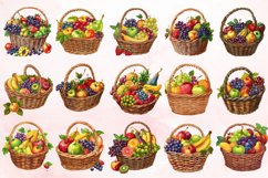Watercolor Fruit Basket Clipart Bundle Product Image 3
