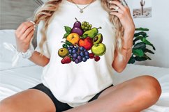 Watercolor Fruit Bunch Pile Clipart Bundle Product Image 2