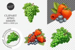 Watercolor Fruit Clipart, Watercolor Fruit PNG Product Image 1