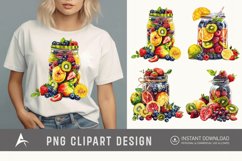 Watercolor Fruits Jarful Joy Clipart Product Image 1
