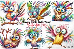 Watercolor Funny Birds Sublimation Product Image 1