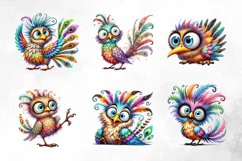 Watercolor Funny Birds Sublimation Product Image 2